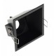 Reflector fijo Cuadrado Asimétrico Negro 93x93mm para Foco Downlight LED COB 6W Konic VOLCAN